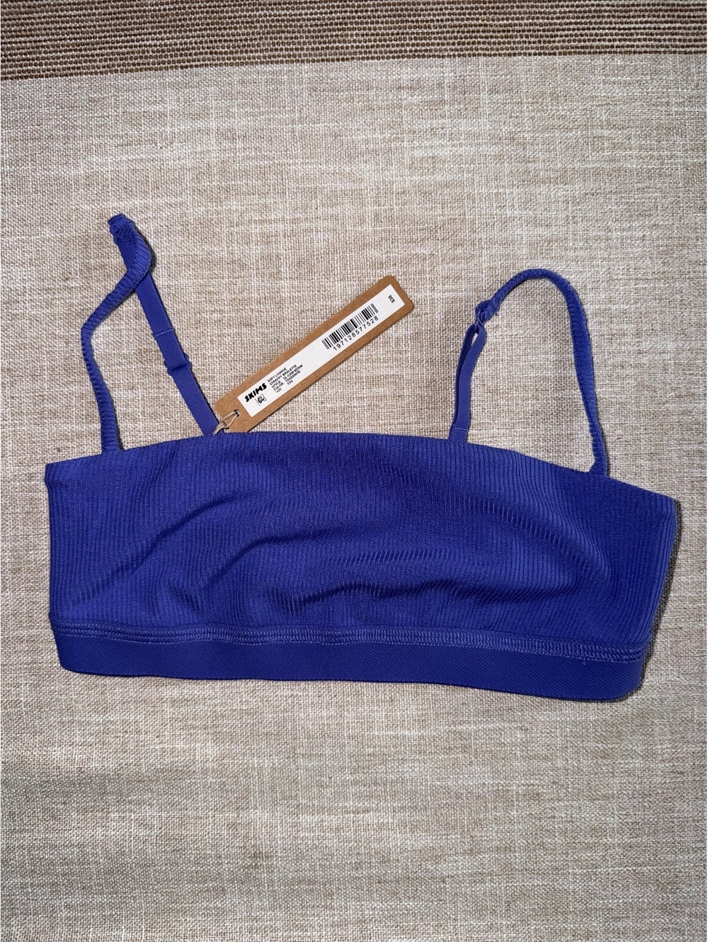 Skims Soft Lounge Strappy Bralette in Tanzanite, Size XXS